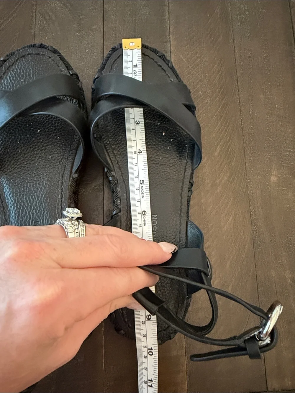 Sigerson Morrison Jacky Black Leather Espadrille Platform Sandals